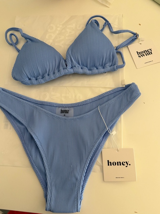 Honey Swim Other - Honey Swim Marina Ribbed Triangle Bikini